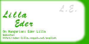 lilla eder business card